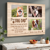 Personalized Dog Dad Canvas - Custom Photo Wall Art Decor