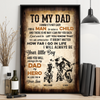 Sportbike Dad To My Dad I Know It's Not Easy | Personalized Poster Gift For Dad