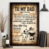 Softball Dad To My Dad I Know It's Not Easy | Personalized Poster Gift For Dad