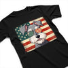 Miniature Schnauzer Patriotic US Flag T-Shirt - Cute Dog Sunglasses Shirt