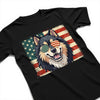 Tibetan Mastiff Patriotic US Flag T-Shirt - Cute Dog Sunglasses Shirt