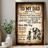 Sportbike Dad To My Dad I Know It's Not Easy | Personalized Poster Gift For Dad