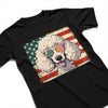 Standard Poodle Patriotic US Flag T-Shirt - Cute Dog Sunglasses Shirt