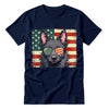 Schipperke Patriotic US Flag T-Shirt - Cute Dog Sunglasses Shirt