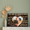 You Are My Missing Piece | Personalized Canvas Gift For Couple