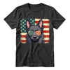 Schipperke Patriotic US Flag T-Shirt - Cute Dog Sunglasses Shirt