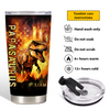 Personalized Tumbler | Papasaurus Papa Saurus Dinosaur American Flag | Father’s Day Gift for Dad, Grandpa, Papa