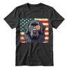 Newfoundland Patriotic US Flag T-Shirt - Cute Dog Sunglasses Shirt