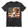 Pointer Patriotic US Flag T-Shirt - Cute Dog Sunglasses Shirt