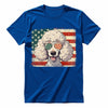 Standard Poodle Patriotic US Flag T-Shirt - Cute Dog Sunglasses Shirt
