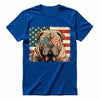 Shar Pei Patriotic US Flag T-Shirt - Cute Dog Sunglasses Shirt