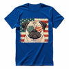 Pug Patriotic US Flag T-Shirt - Cute Dog Sunglasses Shirt