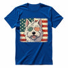 Maltese Patriotic US Flag T-Shirt - Cute Dog Sunglasses Shirt