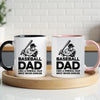 Baseball Dad Mug - Cool Coffee Cup Gift for Father - Accent