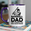 Baseball Dad Mug - Cool Coffee Cup Gift for Father - Accent