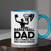Basketball Dad Mug - Cool Coffee Cup Gift for Father - Accent