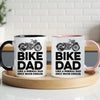 Bike Dad Mug - Cool Coffee Cup Gift for Father - Accent