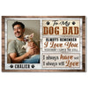 Custom Photo Dog Dad Canvas - Personalized Wall Art Decor - 12x8