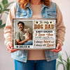 Custom Photo Dog Dad Canvas - Personalized Wall Art Decor
