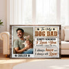 Custom Photo Dog Dad Canvas - Personalized Wall Art Decor