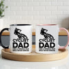 Cyclist Dad Mug - Cool Coffee Cup Gift for Father - Accent