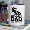 Cyclist Dad Mug - Cool Coffee Cup Gift for Father - Accent