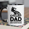 Cyclist Dad Mug - Cool Coffee Cup Gift for Father - Accent