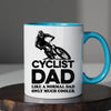 Cyclist Dad Mug - Cool Coffee Cup Gift for Father - Accent