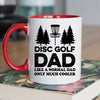 Disc Golf Dad Mug - Cool Coffee Cup Gift for Father - Accent - 11oz