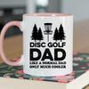Disc Golf Dad Mug - Cool Coffee Cup Gift for Father - Accent