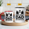 Disc Golf Dad Mug - Cool Coffee Cup Gift for Father - Accent