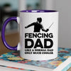 Fencer Dad Mug - Cool Coffee Cup Gift for Father - Accent