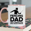 Fencer Dad Mug - Cool Coffee Cup Gift for Father - Accent