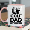 Golfer Dad Mug - Cool Coffee Cup Gift for Father - Accent