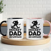 Hockey Dad Mug - Cool Coffee Cup Gift for Father - Accent