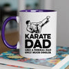 Karate Dad Mug - Cool Coffee Cup Gift for Father - Accent