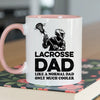 Lacrosse Dad Mug - Cool Coffee Cup Gift for Father - Accent