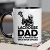Lacrosse Dad Mug - Cool Coffee Cup Gift for Father - Accent