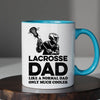 Lacrosse Dad Mug - Cool Coffee Cup Gift for Father - Accent