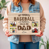 My Favorite Baseball Player Calls Me Dad - Custom Photo Canvas Gift