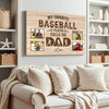 My Favorite Baseball Player Calls Me Dad - Custom Photo Canvas Gift