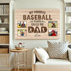 My Favorite Baseball Player Calls Me Dad - Custom Photo Canvas Gift