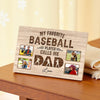 My Favorite Baseball Player Calls Me Dad - Custom Photo Canvas Gift