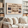 My Favorite Boxing Star Calls Me Dad - Custom Photo Canvas Gift