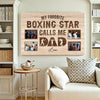 My Favorite Boxing Star Calls Me Dad - Custom Photo Canvas Gift