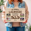My Favorite Lacrosse Player Calls Me Dad - Custom Photo Canvas Gift