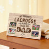 My Favorite Lacrosse Player Calls Me Dad - Custom Photo Canvas Gift