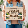 My Favorite Soccer Player Calls Me Dad - Custom Photo Canvas Gift