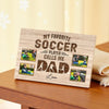 My Favorite Soccer Player Calls Me Dad - Custom Photo Canvas Gift