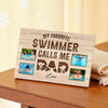 My Favorite Swimmer Calls Me Dad - Custom Photo Canvas Gift